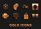 Set Coral, Life jacket, Rubber flippers, Aqualung, Fish, Flashlight, Ship steering wheel and Scallop sea shell icon