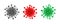 Set of Coronavirus symbol. Different color virus symbol isolated on white background. Novel coronavirus 2019-nCoV vector