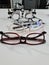 Set of corrective lenses and optics glasses for ophthalmology concept