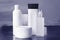 Set of cosmetic containers for cream, gel, deodorant