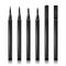 Set Cosmetic Makeup Eyeliner Pencil Vector. Eyeliner 3D Pencils with without Caps Isolated on White Background