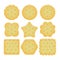 Set of cracker chips. vector