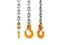 Set of crane hooks on white no shadow 3D Illustration