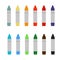 Set of crayons Vector Illustration