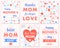 Set of creative Mothers Day cards