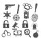 Set of criminal icons.. Vector illustration decorative design