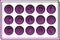 Set of cripto currency logo cirles with purple background