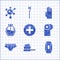 Set Cross hospital medical, Toothbrush with toothpaste, Sanitary napkin, Toilet paper roll, Underwear, Perfume, Rubber