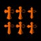 Set of crosses. Christian symbols. Religious signs.