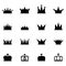 Set of crown icons