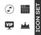 Set Crown, Music note, tone, Location Vip and synthesizer icon. Vector