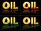 Set of crude oil price symbol with graph