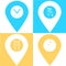 Set of crutches store location map pin pointer icon. Element of map point for mobile concept and web apps. Icon for website design