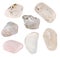 Set of crystalline quartz minerals