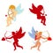 Set of cupid. Valentine`s Day