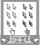 Set Cursors icons: arrow, spear, pen, hand, hourg