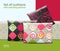 Set of cushions and pillows with matching seamless patterns