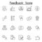 Set of Customer Feedback line icons. contains such icons as review, comment, Loyalty, customer relationship management,