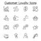 Set of Customer loyalty line icons. contains such icons as review, comment, feedback, customer relationship managment,