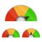 Set of customer satisfaction meter. Speedometer icons