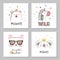 Set of cute animals. Childish vector illustration of cat, zebra and bear