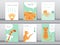 Set of cute animals poster,template,cards,cats,Vector illustrations