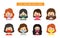 Set Of Cute Avatars With Mask