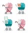 Set of cute babies animals vector design