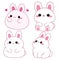 Set of Cute Bunny Squishmallow Illustration