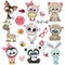 Set of Cute Cartoon Animals