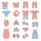 Set of cute clothes for baby girl