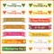 Set of cute and colorful thanksgiving banners