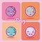 Set of cute emojis