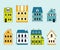 Set of cute houses for city constructor.