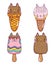 Set of cute icecreams