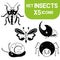 Set of cute insect sketch characters Vector