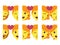Set cute kawaii couple emojis colorful isolated