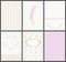 Set of cute lavender cards. Templates of shabby chic postcards for greeting.