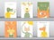 Set of cute monster poster,template,cards,party,Vector illustrations