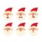 Set of cute Santa, cartoon vector illustration isolated on white