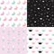 Set of cute seamless easter background patterns