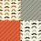 Set of cute seamless retro Father`s day patterns