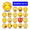 Set of cute smiley emoticons