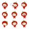 Set of cute tomato cartoon characters with various activities and emotions