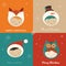 Set of cute Xmas Cards