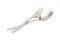 Set of cutlery stainless steel spoon and fork isolated