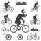 Set of cycling Mountain Bike Icons