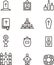 Set of death and funeral icons