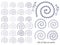 Set decor icon elements - spiral shells with different o