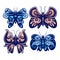 Set of decorative butterfly, color version
